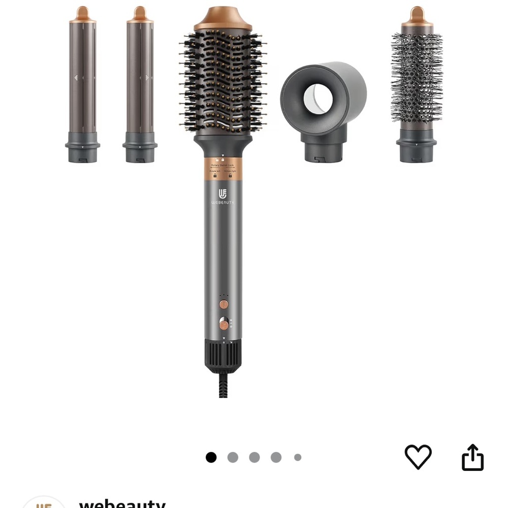 Gray and Gold Hair Styling Tool Set